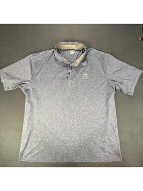Ahead Extreme Colonial CC Logo Men's Golf Polo Shirt Chambray Blue Size XXL